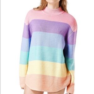 Rainbow pastel color block